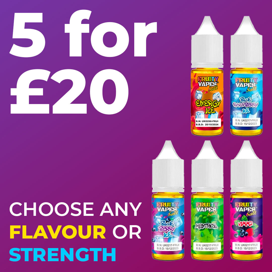 Multi-Buy Fruity Vapes Salt - Any 5 for £20