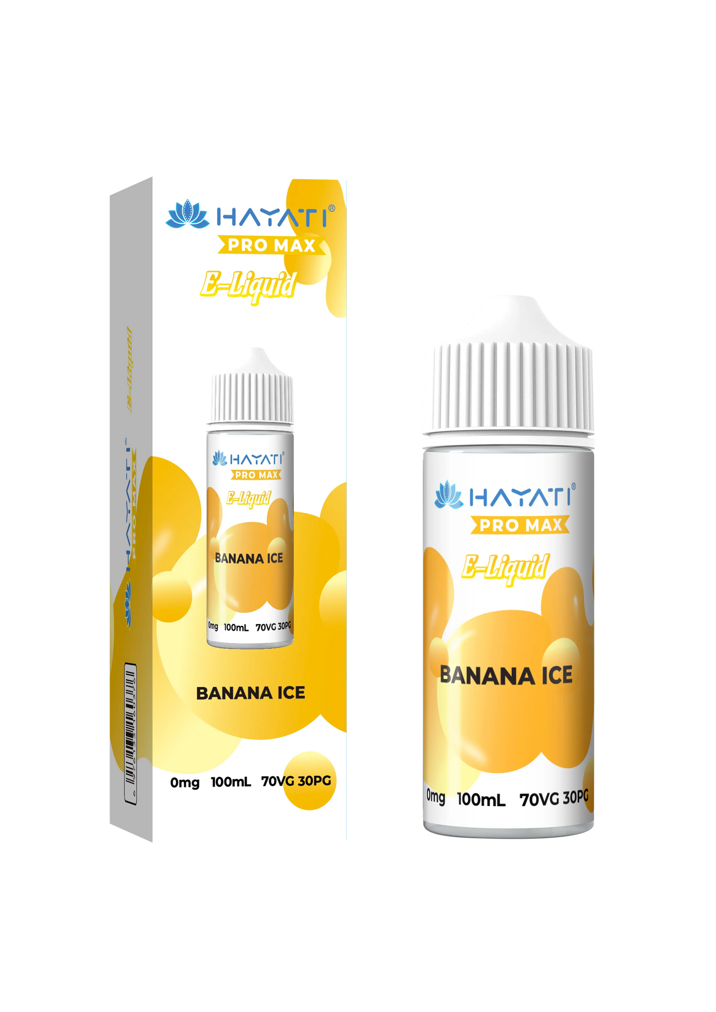BANANA ICE HAYATI PRO MAX E-LIQUID 100ML NO NICOTINE