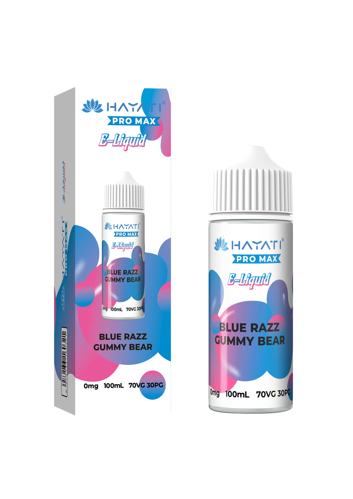 BLUE RAZZ GUMMY BEAR HAYATI PRO MAX E-LIQUID 100ML NO NICOTINE
