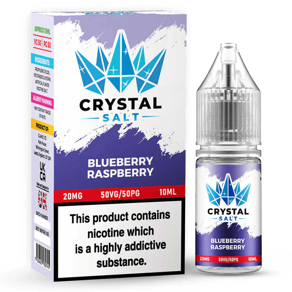Blueberry Raspberry Crystal Salt Nic Salt E Liquid - 10ml | 10/20mg | 50/50 VG/PG