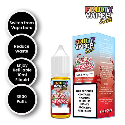 Fizzy Cherry 10 ML, 10mg, 20mg – by Fruity Vapes Salt