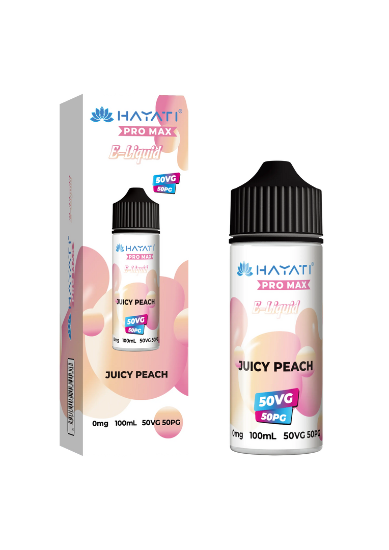 JUICY PEACH HAYATI PRO MAX E-LIQUID 100ML NO NICOTINE