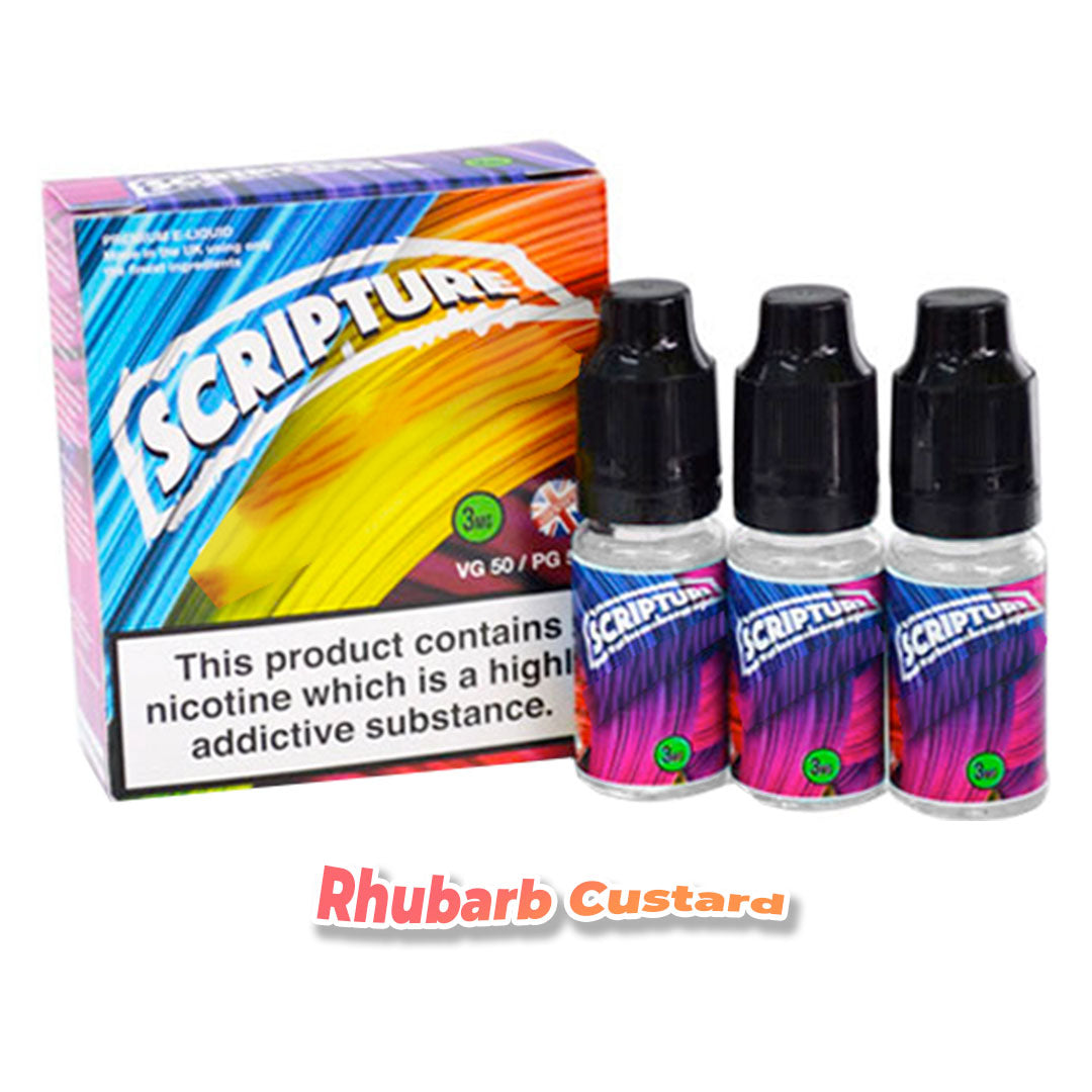 Rhubarb-Custard Scripture E-Liquid 30ml(3 x 10ml) 50VG-50PG
