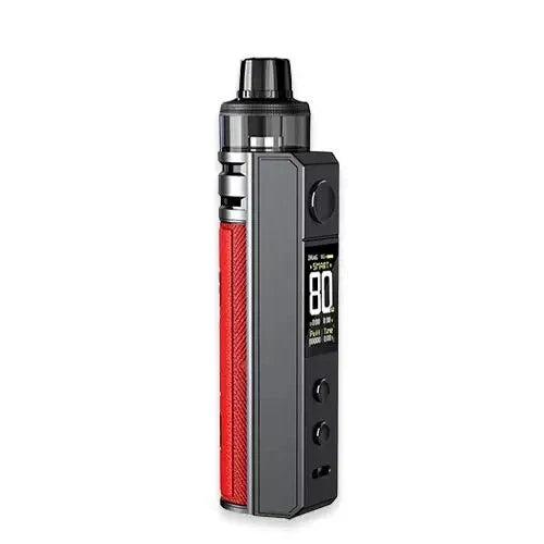 VooPoo Drag H80S Vape Kit in Red – sleek single-battery vape device with a modern design, advanced GENE.TT 2.0 chipset, and adjustable airflow system.