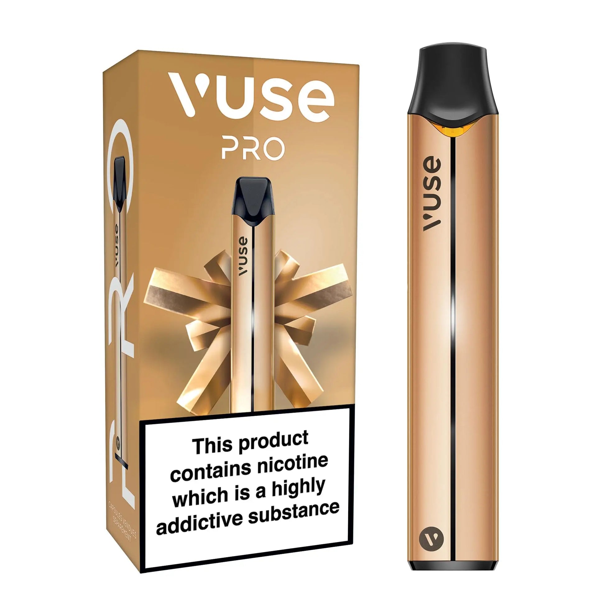 Vuse Pro Vape Kit Gold – sleek, easy-to-use vape device offering consistent flavor and smooth performance