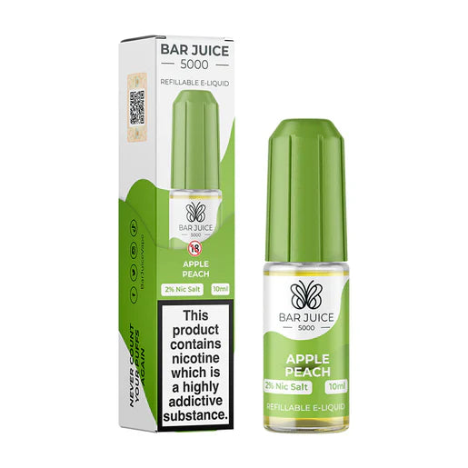 Bar Juice 5000 Nic Salt E-Liquid 10ml in Fresh Mint – 50/50 VG/PG prefilled vape juice available in 10mg or 20mg nicotine strength.