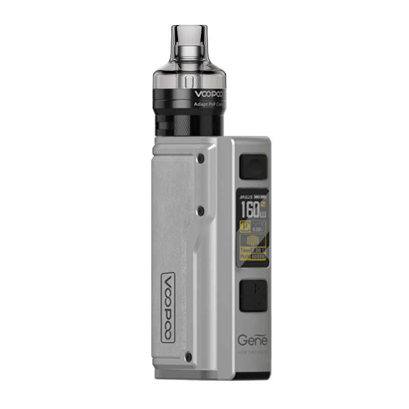 Genuine Voopoo ARGUS GT 160W vape kit in Rock Ash, featuring a powerful 160W output, ergonomic design, and advanced chipset for precise vaping control