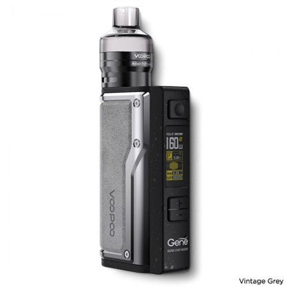 Genuine Voopoo ARGUS GT 160W vape kit in Tungsten Alloys, featuring a powerful 160W output, ergonomic design, and advanced chipset for precise vaping control