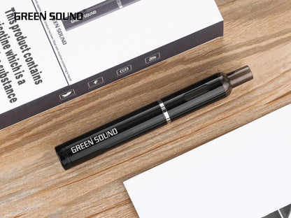 Genuine Green Sound Q3 12W refillable pod vape kit in Black, featuring a 500mAh rechargeable battery, compact design, easy-to-use refillable pods, and ideal for beginner to intermediate vapers.