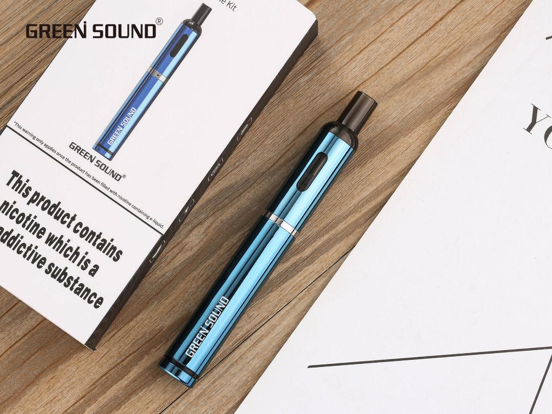 Genuine Green Sound Q3 12W refillable pod vape kit in Blue, featuring a 500mAh rechargeable battery, compact design, easy-to-use refillable pods, and ideal for beginner to intermediate vapers.