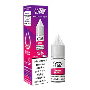 Berry Frenzy Pukka Juice 5000+ Nic Salt E-Liquid - 10ml, 10mg/20mg, Pack of 10