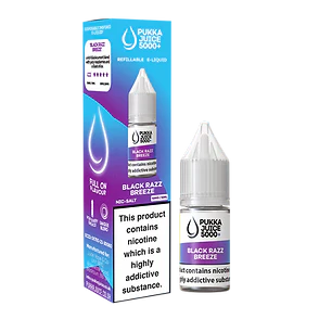 Black Razz Breeze Pukka Juice 5000+ Nic Salt E-Liquid - 10ml, 10mg/20mg, Pack of 10