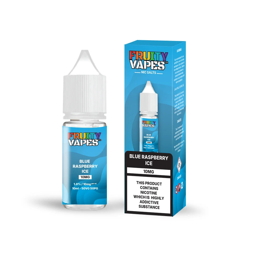 Blue Raspberry Ice Fruity Vapes Nic Salt 10ml Vape Juice