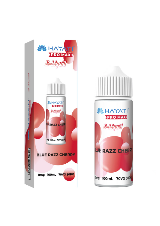 BLUE RAZZ CHERRY HAYATI PRO MAX E-LIQUID 100ML NO NICOTINE