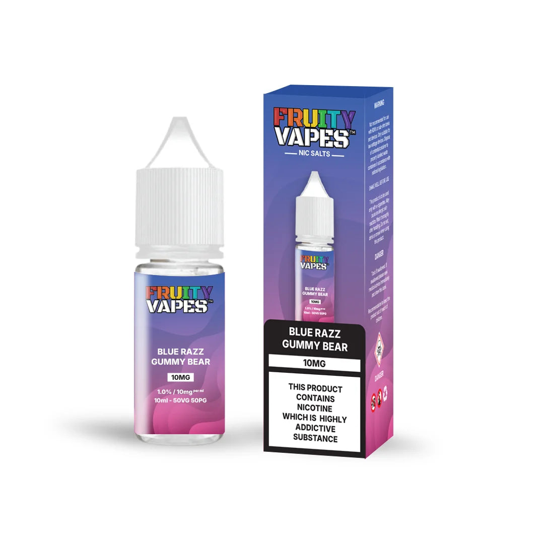 Blue Razz Gummy Bear Fruity Vapes Nic Salt 10ml Vape Juice