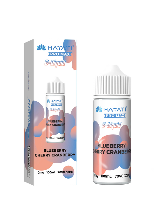 BLUEBERRY CHERRY CRANBERRY HAYATI PRO MAX E-LIQUID 100ML NO NICOTINE