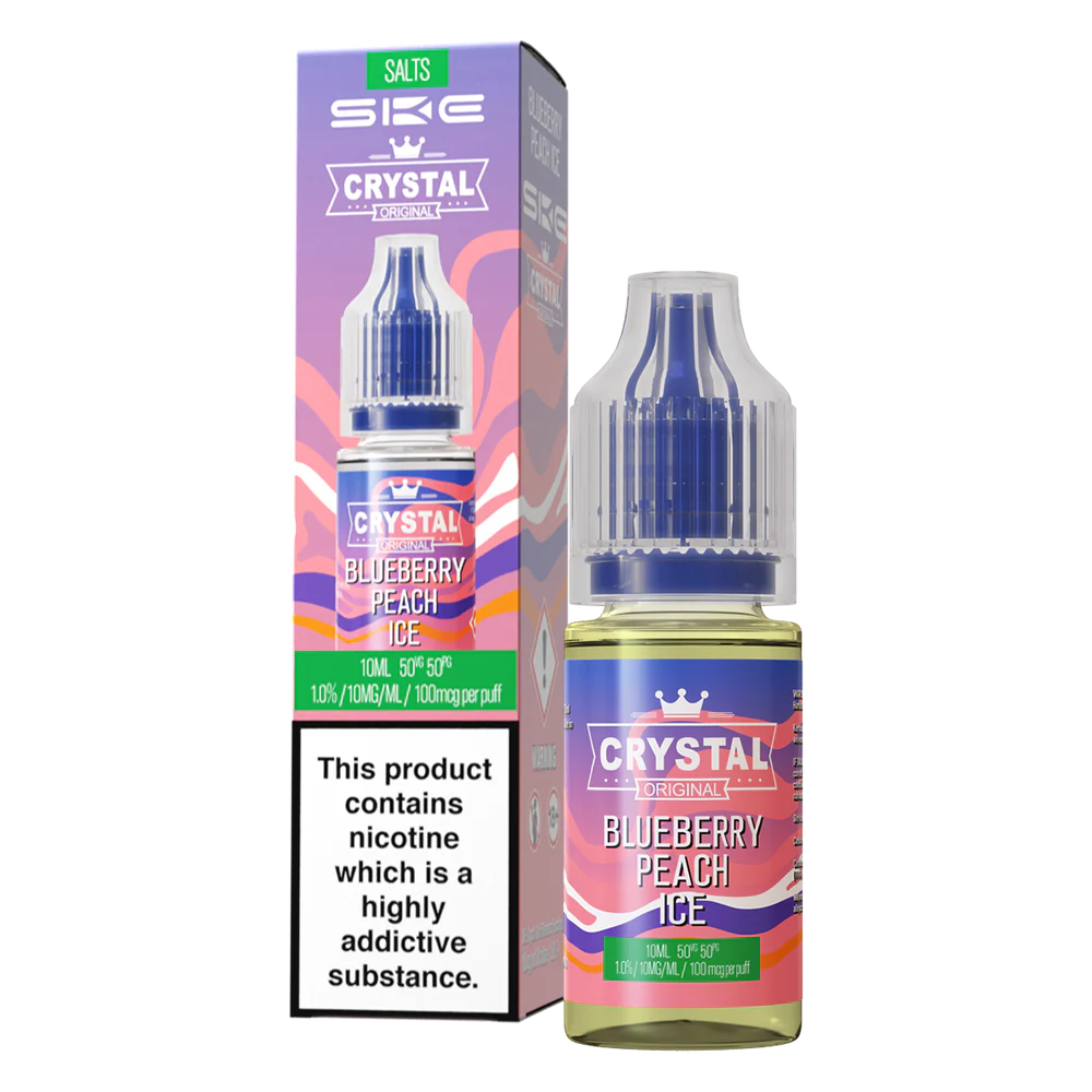 Blueberry Peach Ice SKE Crystal Nic Salt E Liquid 10ml - 10mg/20mg