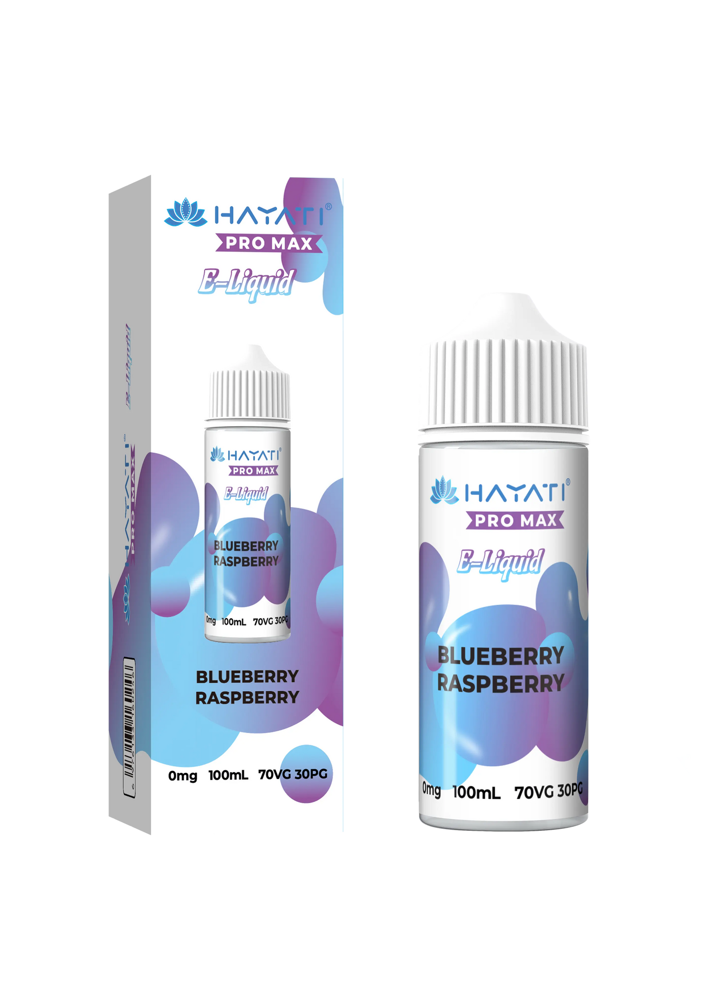 BLUEBERRY RASPBERRY HAYATI PRO MAX E-LIQUID 100ML NO NICOTINE