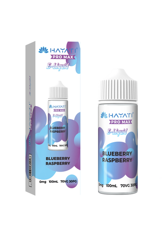 BLUEBERRY RASPBERRY HAYATI PRO MAX E-LIQUID 100ML NO NICOTINE