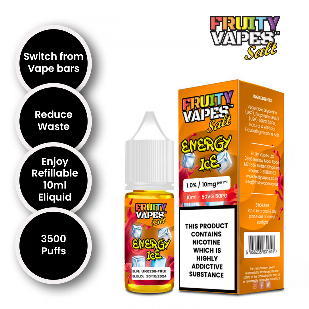 Energy Ice 10 ml 10mg/20mg – by Fruity Vapes Salt