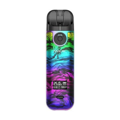 Smok Novo 4 25W Pod Vape Kit in Fluid 7 Color – compact and elegant pod system with an adjustable airflow, 25W max output, and replaceable coil design for smooth and customizable vaping.