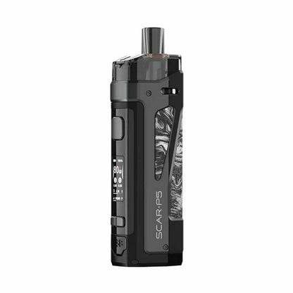 Smok Scar P5 80W Mod Pod Kit in Fluid Black & White – 2ml capacity pod vape system with powerful performance and sleek design.