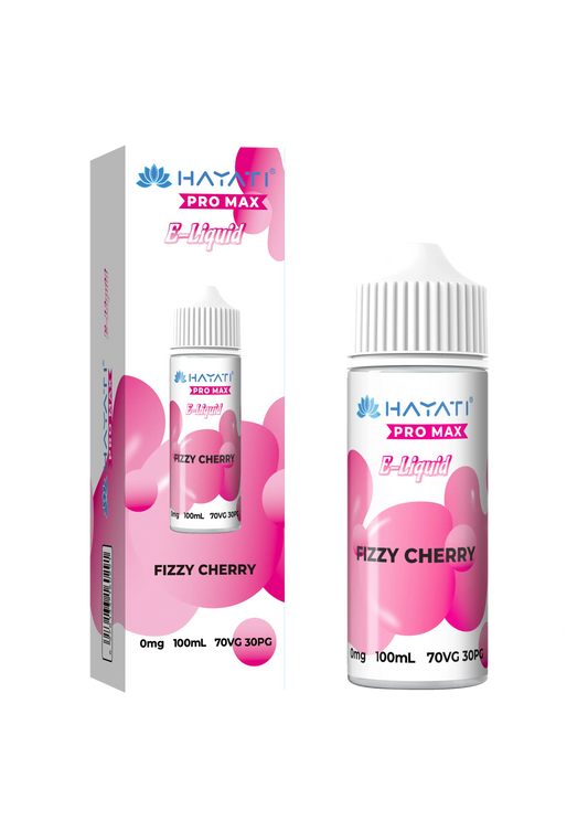 FIZZY CHERRY HAYATI PRO MAX E-LIQUID 100ML NO NICOTINE