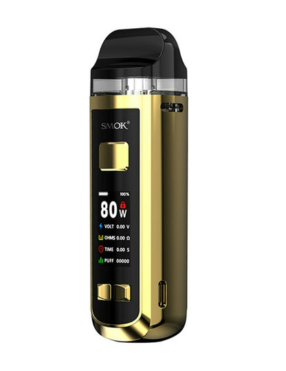 SMOK RPM 2 Mod Pod Vape Kit in Gold – versatile pod mod vape device with high power and long-lasting performance.