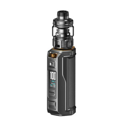 VooPoo Argus XT 100W Starter Kit Device in Graphite – durable and high-powered vape mod with a IP68 rating, advanced GENE.TT 2.0 chip, and customizable wattage for sub-ohm vaping.