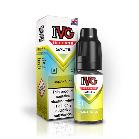 IVG Intense Nic Salt E-Liquid 10ml in Sour Green Apple – 50/50 VG/PG vape juice available in 10mg or 20mg nicotine strength.