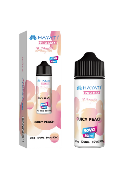 JUICY PEACH HAYATI PRO MAX E-LIQUID 100ML NO NICOTINE