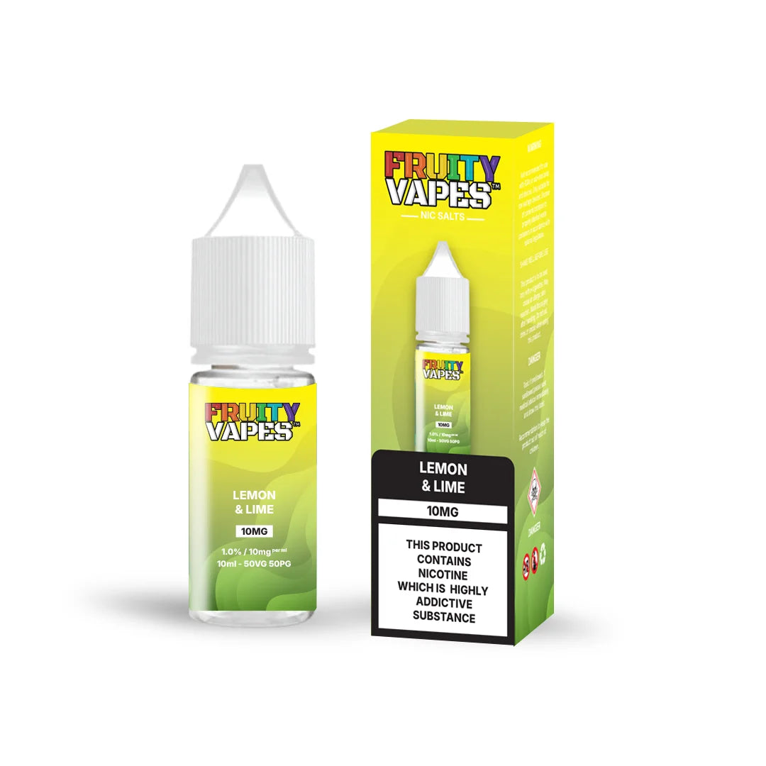 Lemon & Lime Fruity Vapes Nic Salt 10ml Vape Juice