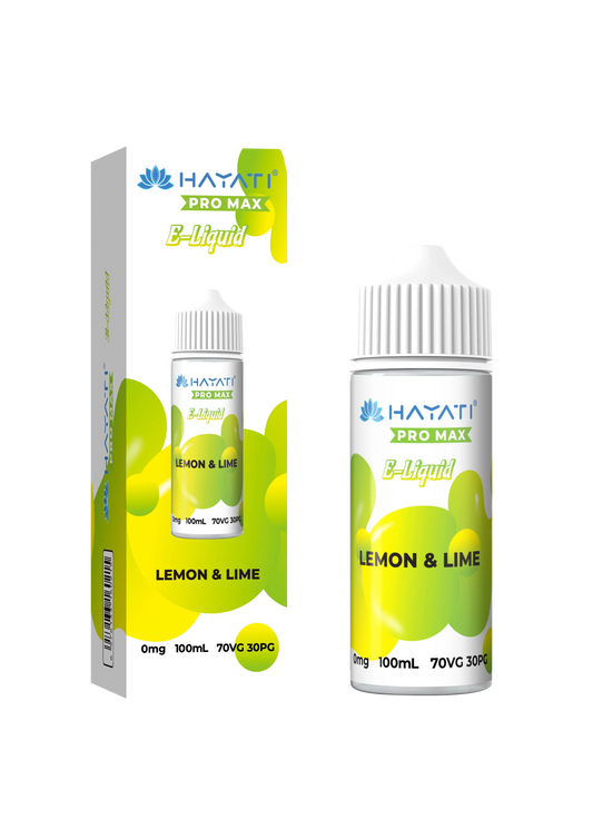 LEMON & LIME HAYATI PRO MAX E-LIQUID 100ML NO NICOTINE