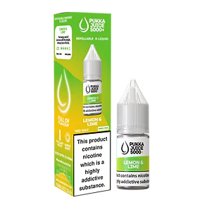 Lemon & Lime Pukka Juice 5000+ Nic Salt E-Liquid - 10ml, 10mg/20mg, Pack of 10
