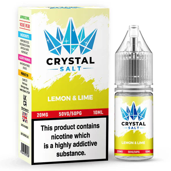 Lemon & Lime Crystal Salt Nic Salt E Liquid - 10ml | 10/20mg | 50/50 VG/PG