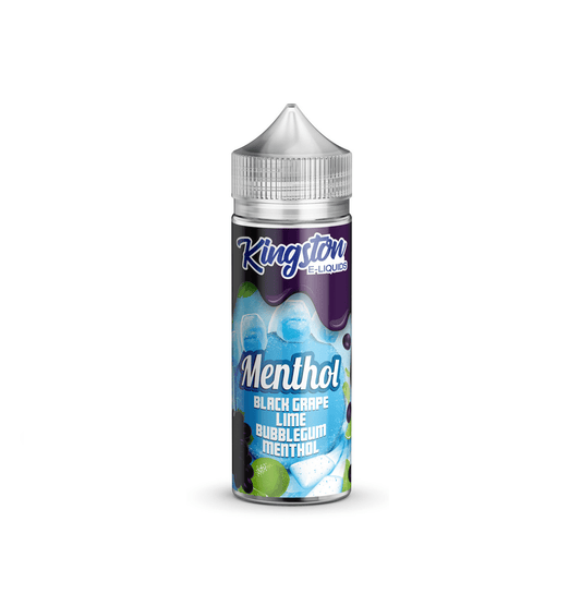 Menthol - Black Grape Lime Bubblegum Kingston 100ml Nicotine Free 0mg E Liquid VAPE Juice