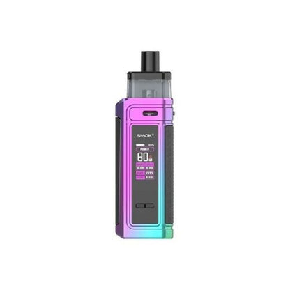 Smok G-Priv 80W Pod Vape Kit in Prism Rainbow – bold and ergonomic pod mod featuring an 80W max output, intuitive fire bar activation, adjustable airflow, and LP2 coil compatibility for a customizable vaping experience.