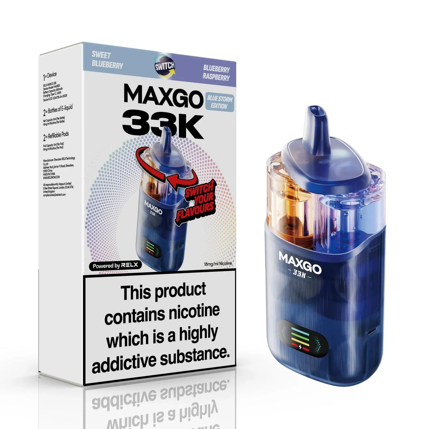 RELX MaxGo Combo 33K Prefilled Pod Kit