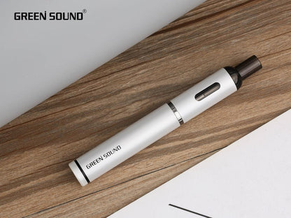 Genuine Green Sound Q3 12W refillable pod vape kit in Silver, featuring a 500mAh rechargeable battery, compact design, easy-to-use refillable pods, and ideal for beginner to intermediate vapers.