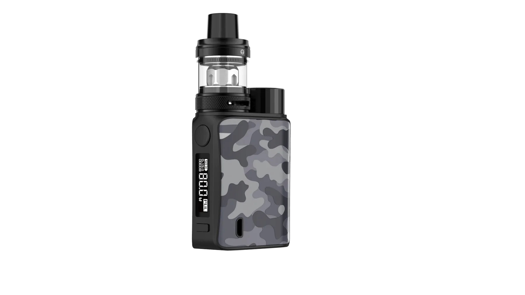 Vaporesso Swag II Vape Kit in Camo Grey  – a compact, ergonomic device with AXON chip, 80W output, and NRG PE tank for a smooth and customizable vaping experience.