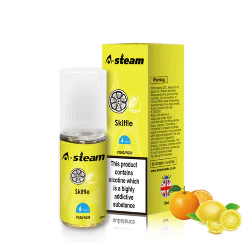 Skittle A-Steam 10ml Premium Vape Juice - Pack of 10 Bottles