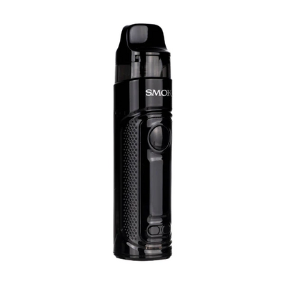 SMOK RPM C Pod Kit in Transparent Black – stylish and powerful pod system with a 1650mAh battery, adjustable wattage up to 50W, and a refillable pod compatible with RPM 2 coils for rich flavor and vapor.