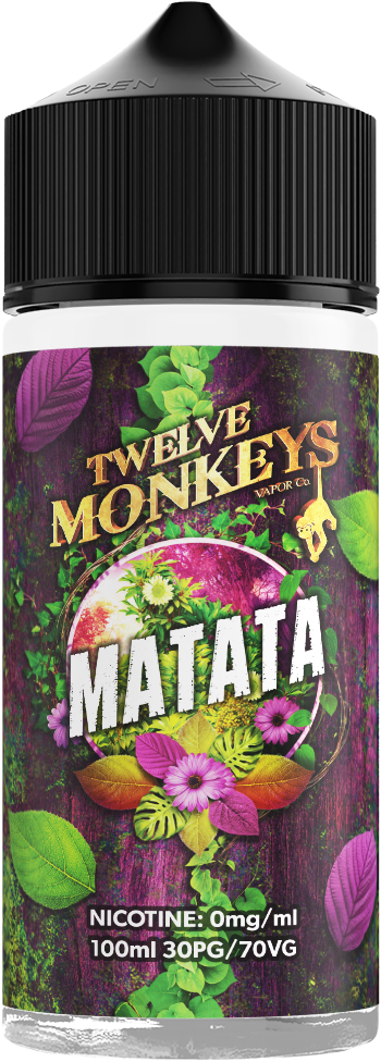 Matata Twelve Monkeys 100ml Shortfill 0mg Nicotine Vape Juice – Fresh Flavours