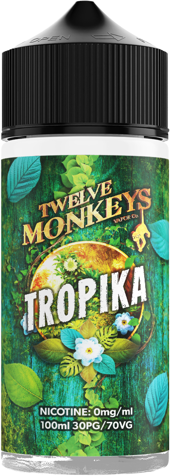Tropika Twelve Monkeys 100ml Shortfill 0mg Nicotine Vape Juice