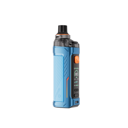 Vaporesso Armour G Vape Pod Mod Kit in Blue – rugged and ergonomic vape device with a leather-textured finish, high power output, and smart chipset technology.