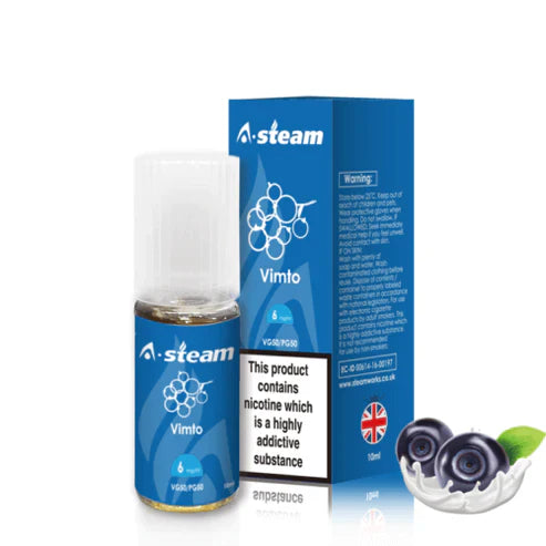 Vimto A-Steam 10ml Premium Vape Juice - Pack of 10 Bottles