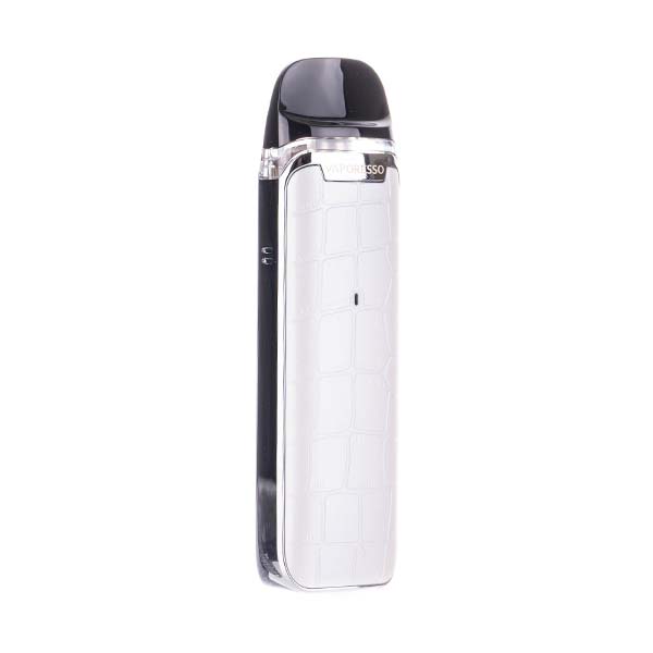 Vaporesso Luxe Q Pod Kit in White – sleek and pocket-friendly vape device featuring a built-in 1000mAh battery, draw-activated firing, and SSS leak-resistant pods for a smooth and mess-free vaping experience.