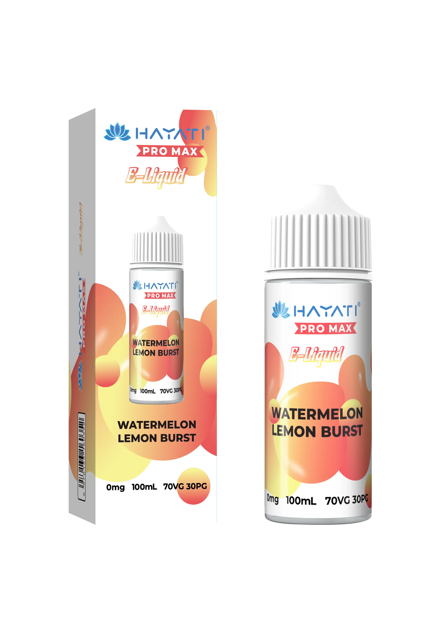 WATERMELON LEMON BURST HAYATI PRO MAX E-LIQUID 100ML NO NICOTINE