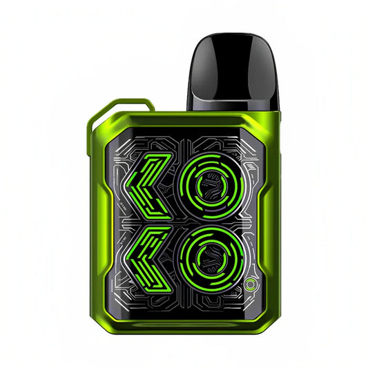 Uwell Caliburn GK2 Pod Kit in Aurora Green – stylish pod vape kit with 690mAh built-in battery, 2ml refillable pods, and adjustable airflow for MTL and RDL vaping.