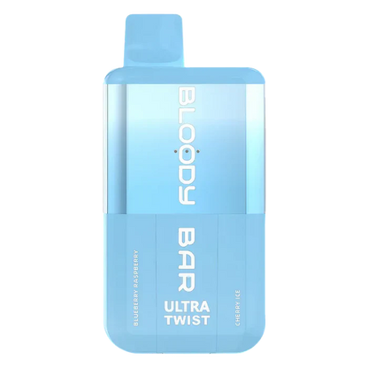 Bloody Bar Ultra Twist 20K Prefilled Pod Kit in Blueberry Raspberry/ Cherry Ice – dual-flavor vape device with up to 20,000 puffs.